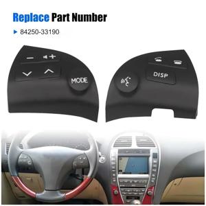 2pcs 스티어링 휠 제어 버튼 커버 84250-33190 Lexus ES350 2006-2012에 적합