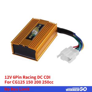 레이싱 DC 6핀 2+4 플러그 CDI 박스 (CG 125cc 150cc 200cc 250cc 수직 엔진 중국산 ATV 4륜 쿼드 고카트 무회전 제한)