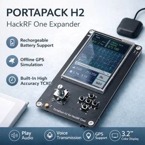 HackRF One용 PORTAPACK H2 터치스크린 확장 보드, 배터리 충전, TCXO 클록, 오디오 입력 출력, TF 카드 슬롯