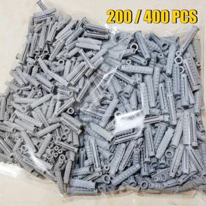 200/400PCS 절묘한 다기능 회색 플라스틱 플러그 확장 튜브, 캐비닛, 문, 창문 및 가정 장식에 필수품