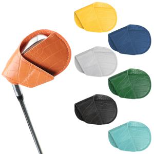 10Pcs 골프 아이언 헤드 커버 악어 패턴, PU 가죽, 내구성 있는 긁힘 방지 보호, 골프 아이언용 범용 핏