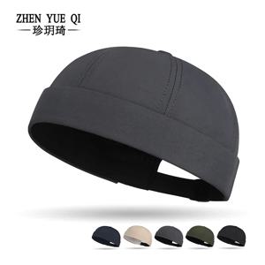 봄과 여름 소년용 신상품 속건성 랜드로드 모자, 얇은, 챙 없는, 조절 가능한 수박 모자, 일본식 당 모자