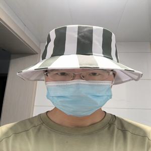 Fulujiacos Urahara Kisuke 모자 애니메이션 코스프레 모자 캡 돔 녹색과 흰색 줄무늬 여름 쿨 모자