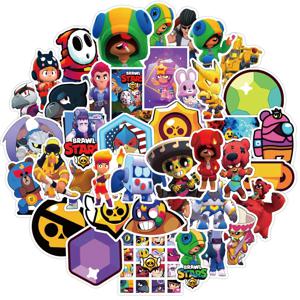 10/30/50PCS Brawl Stars 애니메이션 스티커 Kawaii 스티커 노트북 가방 스케이트 보드 기타 전화 만화 아이 선물 장난감