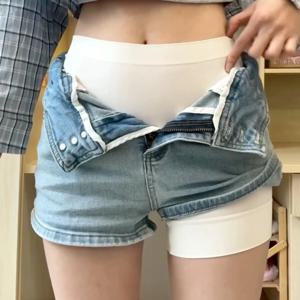 여성용 미드웨이스트 안전팬티, 심리스 노출방지 팬츠, 스커트 안에 입는 통기성 속옷, 시원한 끈적임 방지 보이쇼츠 팬티