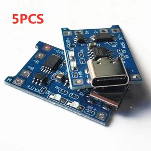 2/5PCS 5V 1A 마이크로/타입-c/미니 18650 TP4056 리튬 배터리 충전기 모듈 보호 기능이 있는 충전 보드 이중 기능 리튬 이온