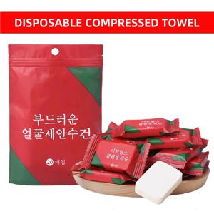 20개입 일회용 압축 타월, 개별 포장으로 휴대가 간편하고 두껍고 부드러워 가족 여행 필수품