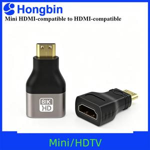 미니 HDMI 호환 남성-여성 어댑터 변환기 미니 PC HDTV HD 카메라 5504용 1080P 2K 4K 비디오 케이블
