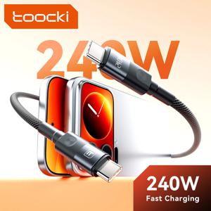 투키 240W USB C to Type C 케이블 PPS PD240W 초고속 충전 USB C 케이블 (샤오미, 맥북, 삼성 노트북용) 브레이디드 데이터 케이블