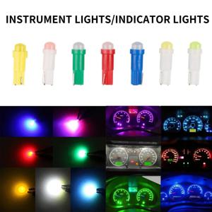 10/30개 T5 LED 라이트 T5 W1.2W W3W LED 자동차 실내등 차량 클리어런스 돔 램프 표시등 웨지 자동차 계기판 램프 12V