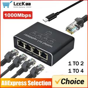 기가비트 이더넷 스위치 Rj45 분배기 LAN 기가비트 확장 어댑터 라우터 PC 노트북 TV 박스용 1000Mbps 네트워크 커넥터