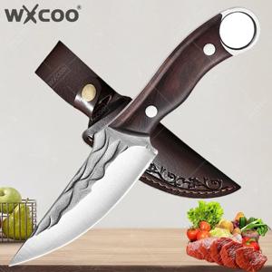 WXCOO 전문 정육칼 내구성 있는 칼집 수제 단조 칼 가정용 BBQ 고기 절단용 주방칼