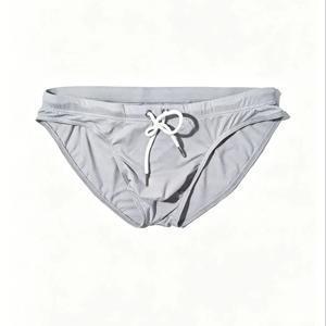 남성 여름 수영복 수영 팬티 로우 웨이스트 비키니 비치웨어 서핑 보드 반바지 솔리드 컬러 심리스 스트레치 통기성 속옷