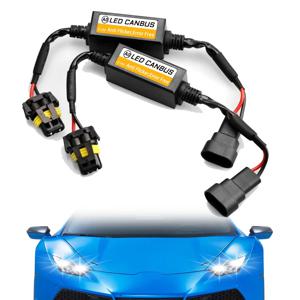 2개 H4/H7/H8/H11 9005/9006/9012 자동차 LED 헤드라이트 디코더 LED 필터 및 오류 제거기(플리커 방지)