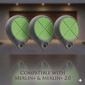1/2/3pcs Merlin+ 2.0 EM970 MR60 MR600 MR600A MLR750 MLR850 차고 문 원격 제어 보안 + 2.0 4 버튼 송신기