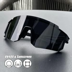 사이클링 선글라스 UV400 쉐이드 남성 여성 자외선 차단 야외 스포츠 하이킹 등산 MTB 대형 프레임 오버사이즈 고글