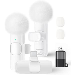 무선 라발리어 마이크 미니 USB-C 노이즈 감소 마이크 아이폰 아이패드 안드로이드 비디오 녹화 인터뷰용