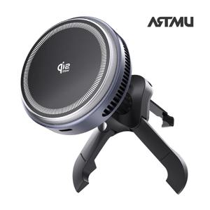 아트뮤 Qi2 25W 차량용 맥세이프 거치대 초고속 무선 충전기 QC110
