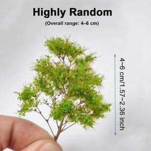 5pcs 4-6cm 미니어처 바다 거품 나무 모델 디오라마 용품을위한 인공 수풀 철도 레이아웃 DIY 풍경 공예 풍경