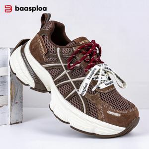 Baasploa 여성 운동화 메쉬 통기성 캐주얼 스니커즈 여성 패션 높이 증가 청키 스니커즈 레트로 스포츠 신발