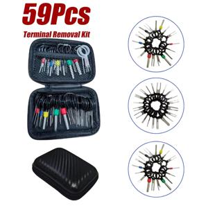 59pcs 자동차 터미널 제거 키트 범용 와이어 플러그 커넥터 추출기 풀러 핀 제거 세트 자동차 수리 도구