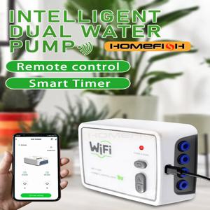 홈피쉬 WIFI 스마트 듀얼 펌프 자동 급수기 휴대폰 원격 제어 발코니 화분 원예 화분 관수