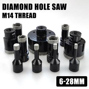 1Pc M14 다이아몬드 브레이징 코어 드라이 드릴 비트 6-100mm 도자기 타일용 대리석 유리 화강암 홀쏘 커터 절단 도구