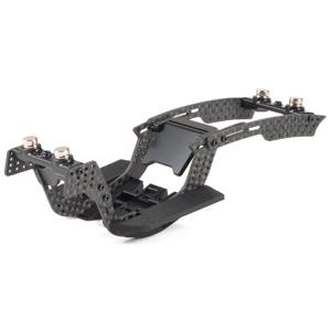 SCX24 커스텀 빌드용 카본 파이버 모듈러 1/24 LCG 섀시 키트, 고성능 경쟁용 릭, 높은 클리어런스, 조절 가능한 휠베이스