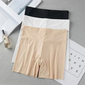 1/2/3pcs 여성용 하이웨이스트 팬티 안전 반바지 노출방지 속옷 코르셋 팬츠 M L XL 블랙 스킨 화이트 아이스 실크