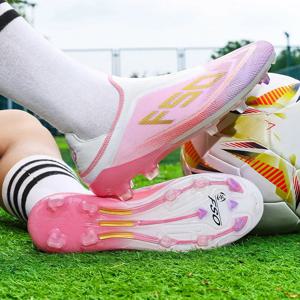 새로운 남성용 축구화 고품질 경기용 실내 논슬립 잔디용 축구화 스니커즈 하이탑 풋살 인기 판매 야외용