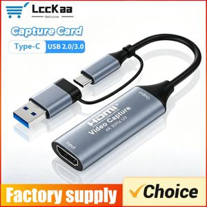 4K 비디오 캡처 카드 HDMI to USB 2.0/3.0/USB-C 2 in 1 캡처 비디오 오디오 녹화 (OBS Studio, PotPlayer, QT Player, Windows용)
