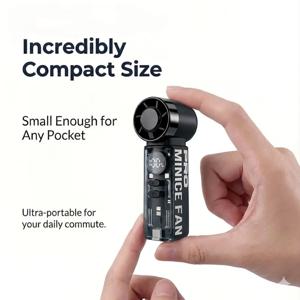 업그레이드된 미니 강풍 냉찜질기 업그레이드된 휴대용 선풍기-USB 충전, 속도 조절 가능/고속 모터