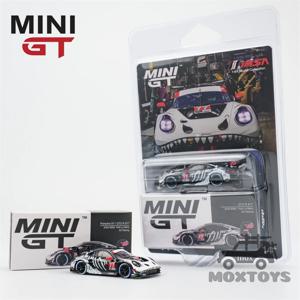 미니 GT 1:64 911 GT3 R # 77 AO 레이싱 2025 IMSA 쁘띠 르망 종이상자/블리스터 포장 다이캐스트 모형 자동차