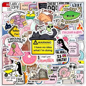 50PCS 재미있는 창의적인 스나키 MEME 만화 스티커 낙서 장식 노트북 모바일 기타 냉장고 여행 가방 장난감 데칼