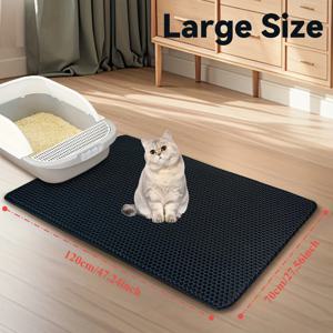 70x120cm 애완 고양이 배변 매트 방수 이중층 고양이 배변 트랩 매트 청결 패드 고양이 용품