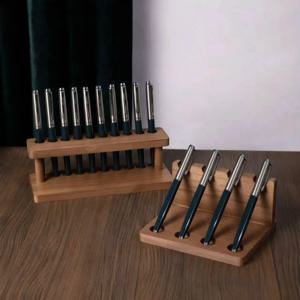 1PC 호두나무 다기능 책상 정리함 - 펜 홀더, 휴대폰 거치대 및 사무실과 학교용 수납 솔루션