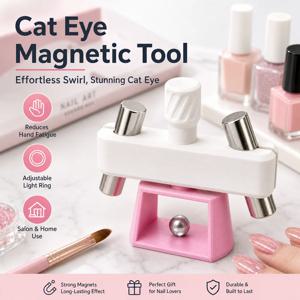 초보자를 위한 자동 유리구슬 캣아이 네일아트 도구, 기술 필요 없음, 8*30mm 자석 포함