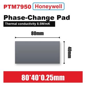 8.5W 오리진 허니웰 PTM7950 0.2/0.25mm 위상변화 패드 40x40 80x40mm 열전도 패드 노트북/CPU/GPU 히트싱크 열전도 그리스