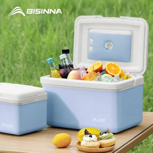 BISINNA 캠핑 아이스 박스 6L/9L/15L 휴대용 낚시 쿨러 박스 자동차 냉장고 야외 해변 낚시 피크닉 바베큐 아이스 버킷