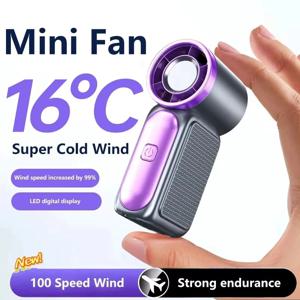 2026 미니 휴대용 핸디 선풍기, 디지털 디스플레이 속도 조절 가능, USB 충전식 포켓 쿨링 팬, 야외 여행용