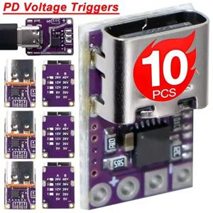 1-10PCS PD3.0 PD3.1 QC3.0 Deceiver 고속 충전 모듈 DC 5/9/12/15/20/28/36/48V 전압 트리거 PD-DC 유형 C 인터페이스