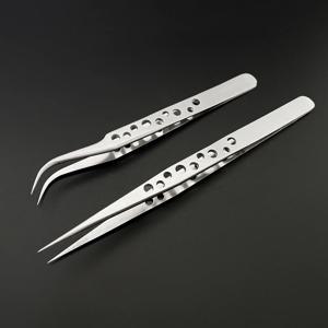 정밀 핀셋 비자성 스테인레스 스틸 손으로 광택 처리한 정전기 방지 내산성 전자 수리 회로 기판 납땜용