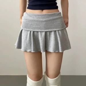 허리 라인을 강조하는 주름 스커트, 노출 방지 골프 스포츠 여성용 짧은 드레스, 고탄성 운동용 반바지, 하이웨이스트 스커트