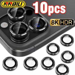 NNBILI 10개 블랙 컬러 울트라 HD 풀 커버 카메라 렌즈 보호필름 (아이폰 18, 17, 16, 15, 14, 13, 12, 11 Pro Max, 14, 15, 16 Plus, 18 호환)