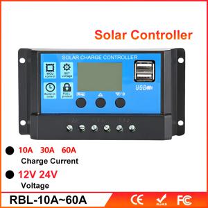 태양광 충전 및 방전 컨트롤러 LCD 디스플레이 듀얼 USB 자동 태양광 패널 충전기 레귤레이터 5V-24V 전압 레귤레이터