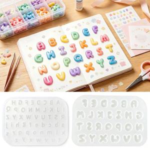 레터 에폭시 몰드 DIY 미니 레터 크리스탈 에폭시 쥬얼리 액세서리 키 펜던트 실리콘 몰드