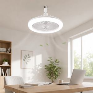E27 3 in 1 천장 선풍기 조명, 리모컨 회전식 LED 램프 컨버터 베이스 포함, 침실, 거실, 주방, 홈데코용