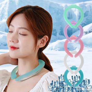 여름용 목 쿨링 링 휴대용 재사용 가능 목 마사지기 쿨 넥 링 열사병 예방 피트니스 낚시 사이클링 여행 아이스 링