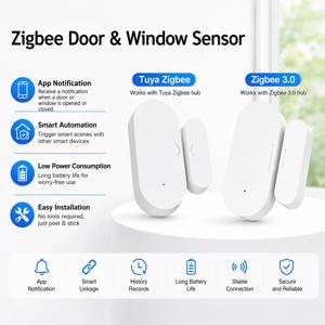 Zigbee 도어 윈도우 센서 UZ-5D SmartLife와 호환 가능 Yandex Alexa Zigbee2MQTT ZHA HomeAssistant와 함께 작동