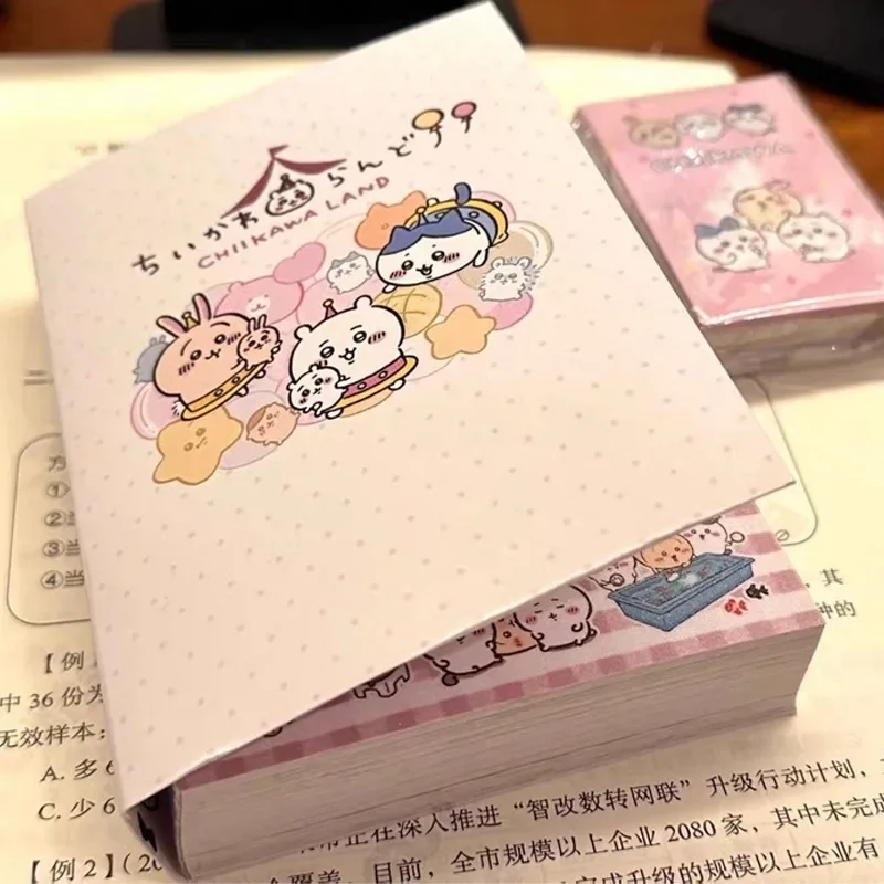 애니메이션 치이카와 귀여운 주변기기용 초두꺼운 스티커북 귀여운 만화 스티커북 학생 휴대용 DIY 데코레이션
